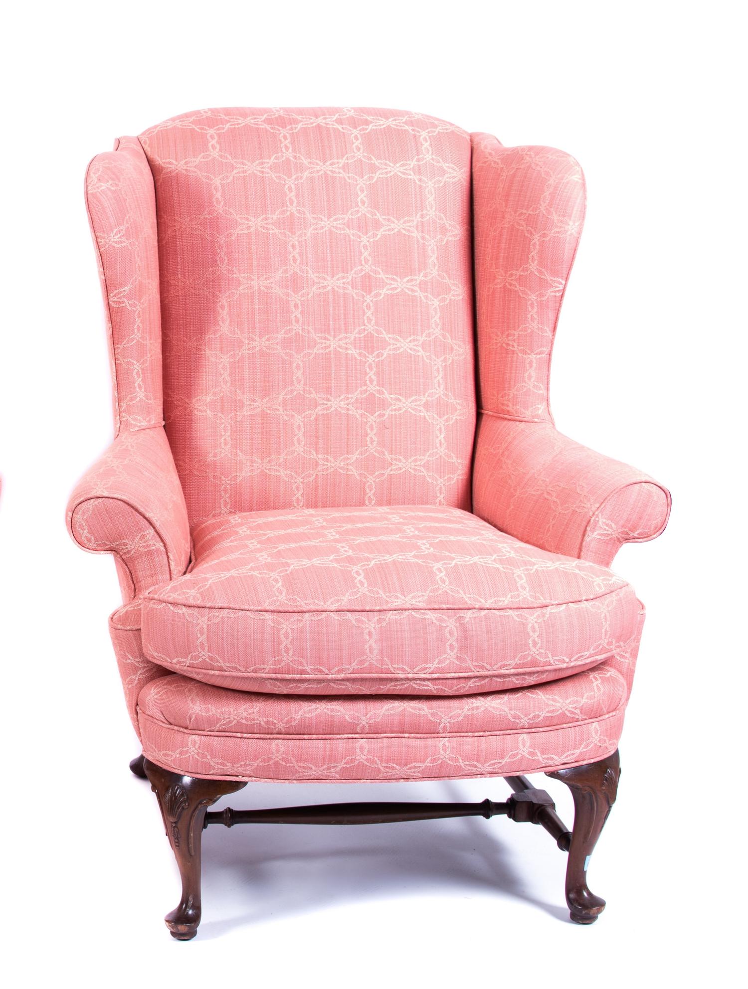 A Chippendale Style Mahogany Wing Chair — 19TH CENTURY