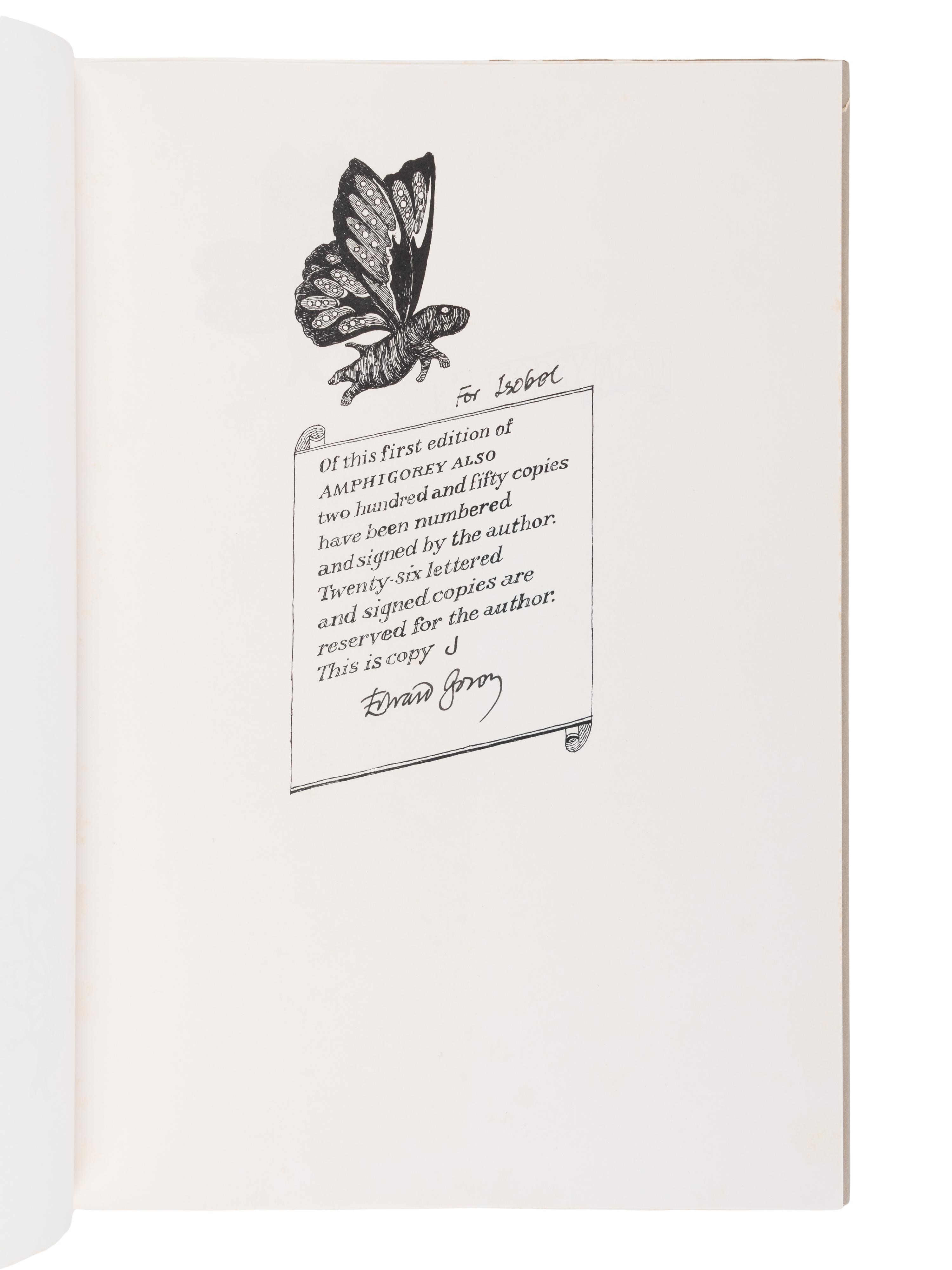 [CHILDREN'S BOOKS & ILLUSTRATION]. GOREY, Edward (1925-2000). Amphigorey Also . New York: Congdon and Weed, 1983.