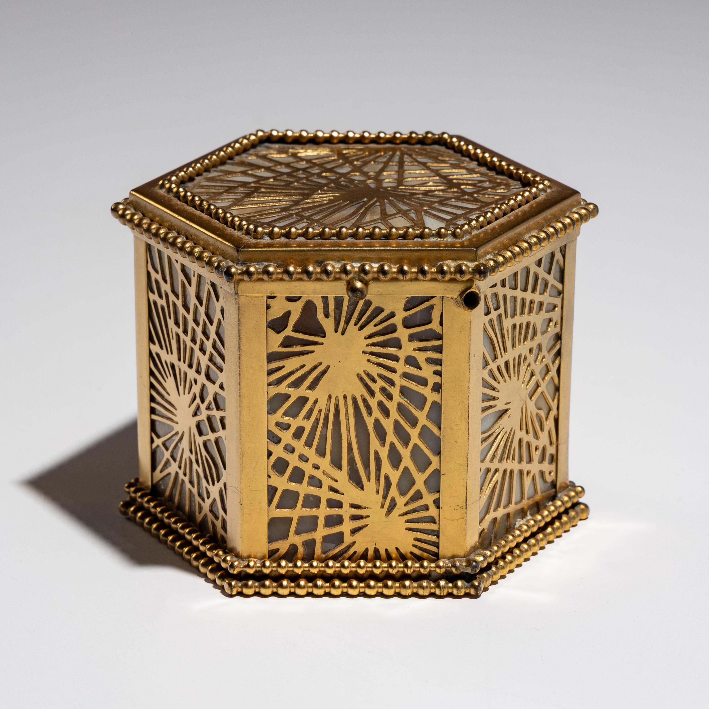 Tiffany Studios New York (American, 1880–1930) — Pine Needles String Box, c. 1920