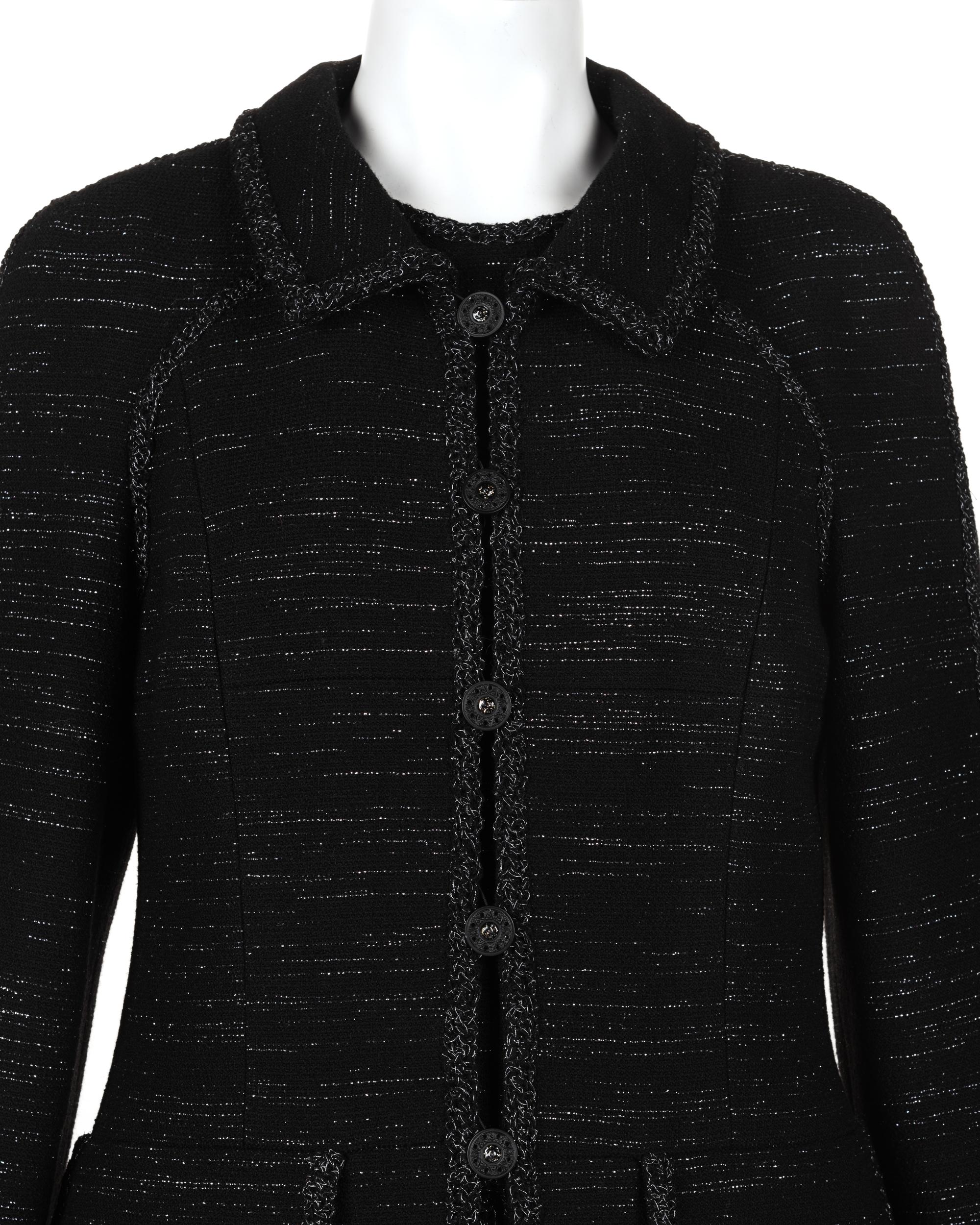Chanel Two-Piece Wool Tweed Dress Ensemble
