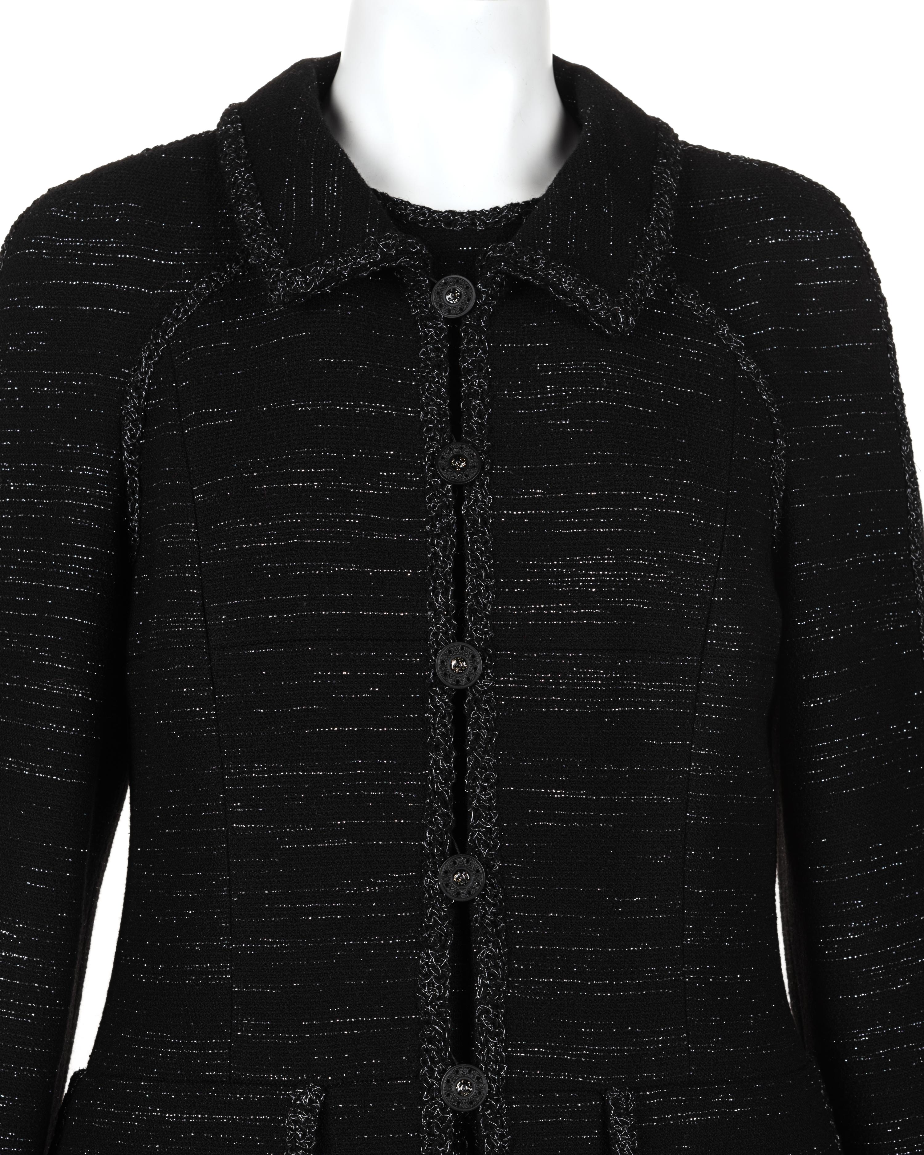 Chanel Two-Piece Wool Tweed Dress Ensemble