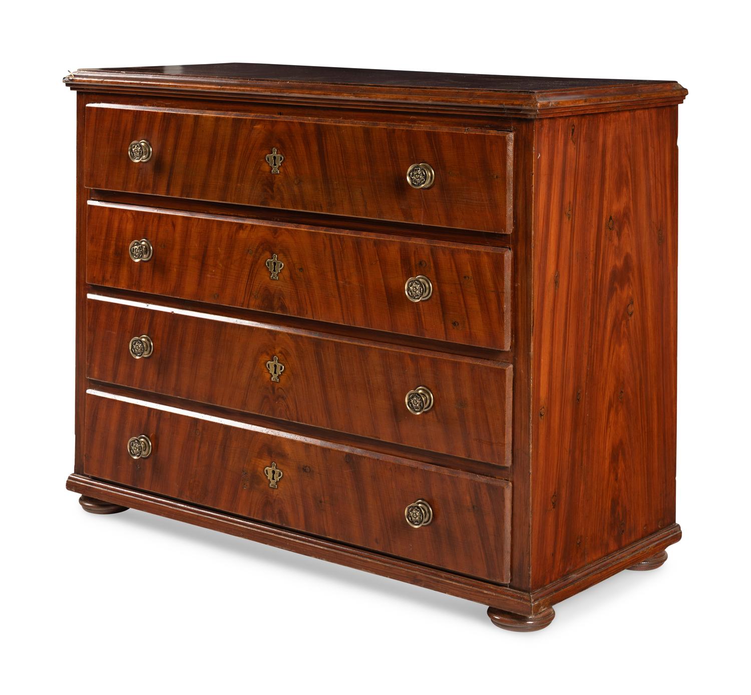 A Continental Grain Painted Chest of Drawers