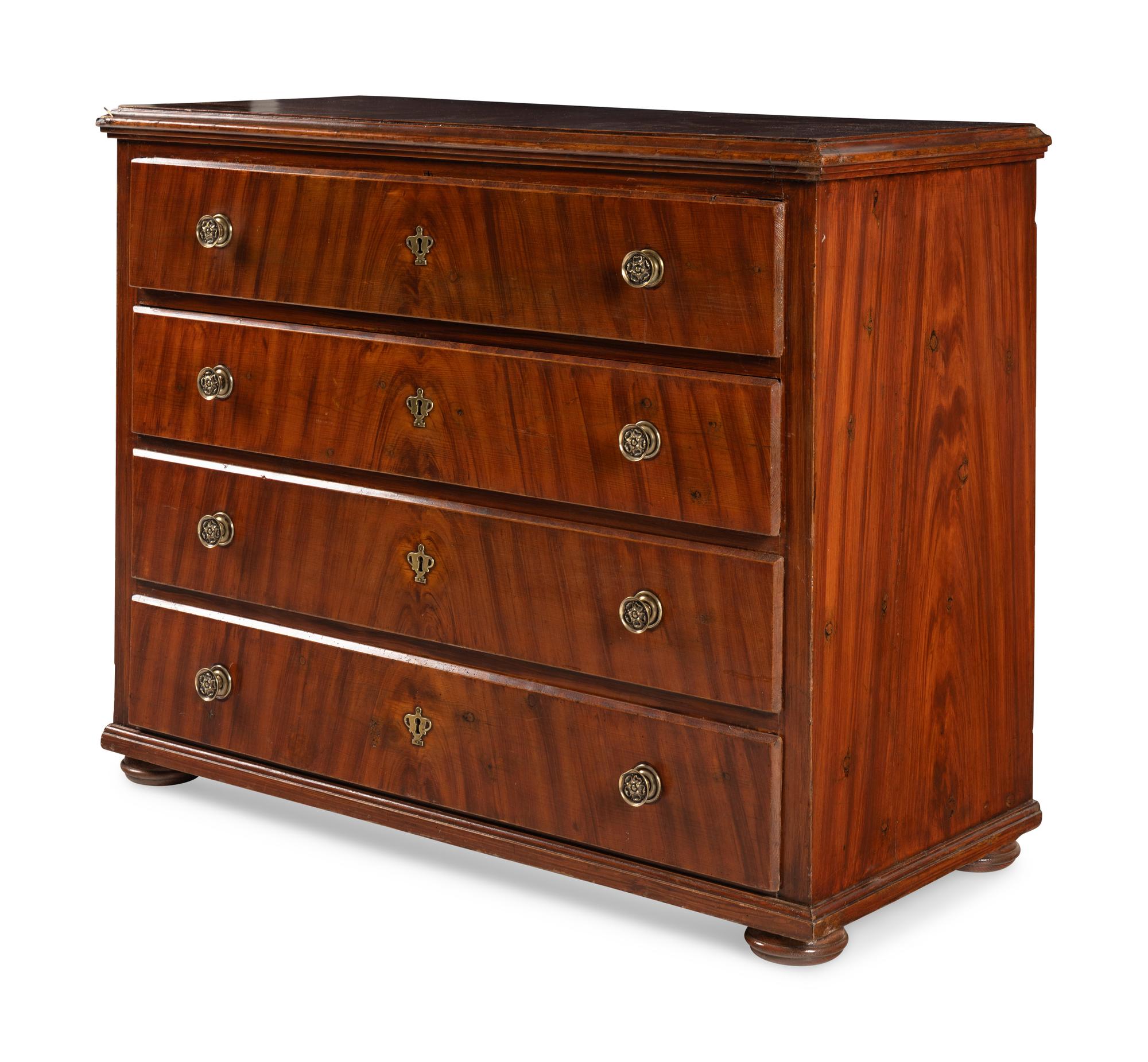A Continental Grain Painted Chest of Drawers