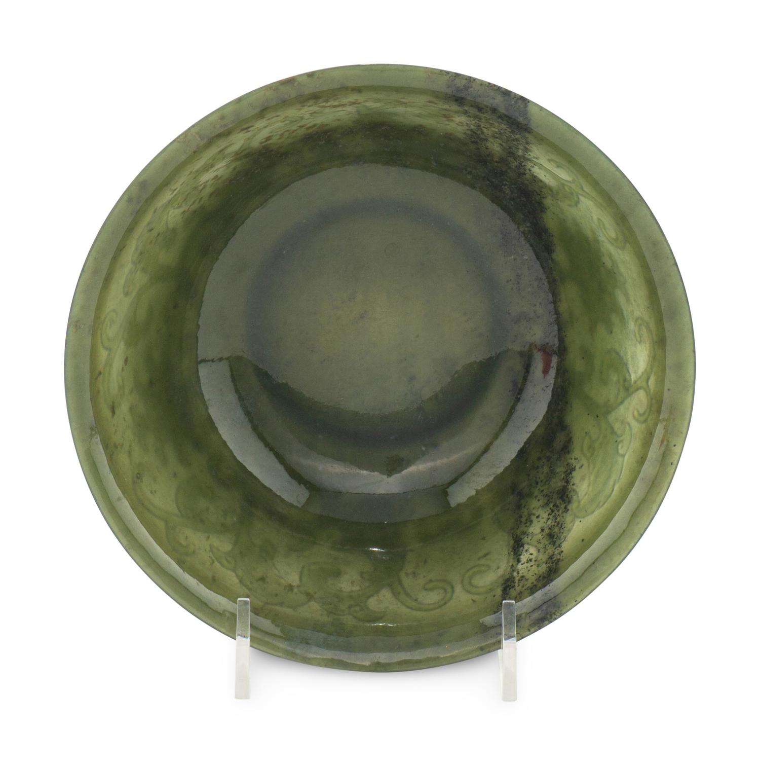 A Chinese Spinach Jade Bowl