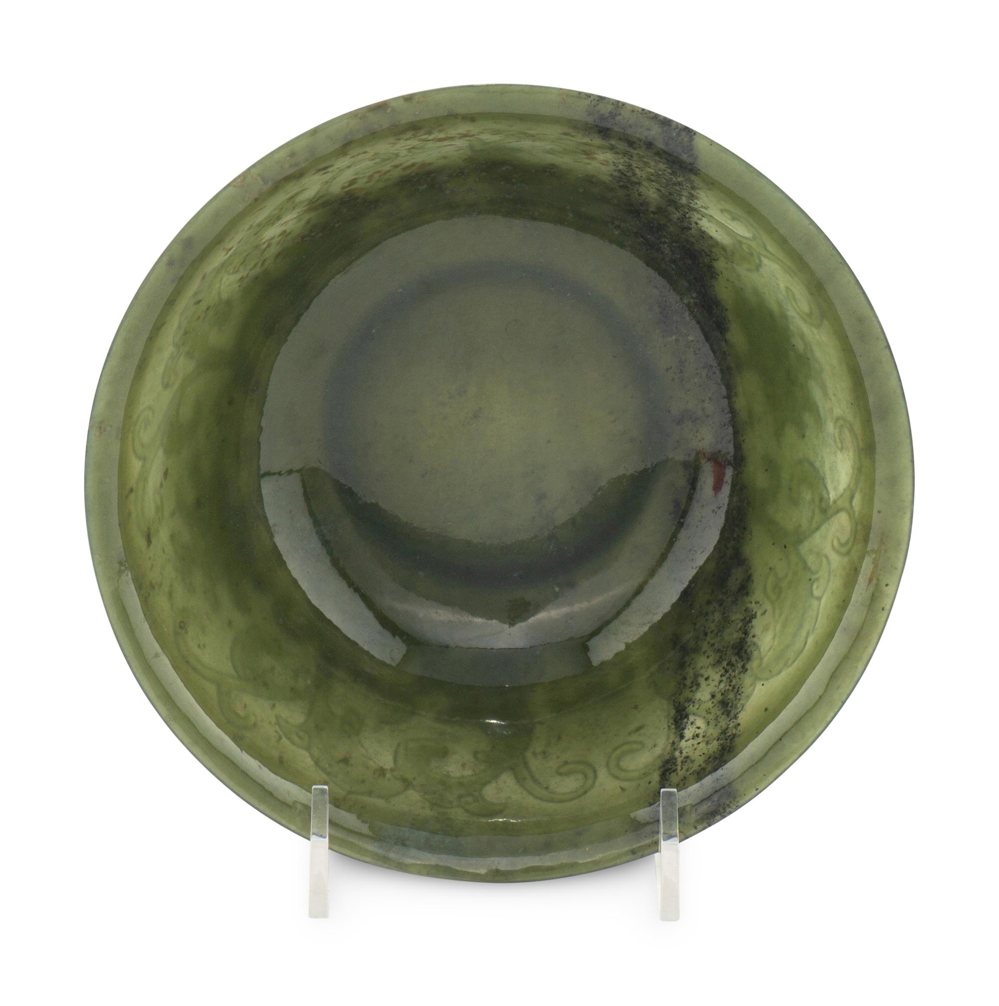 A Chinese Spinach Jade Bowl