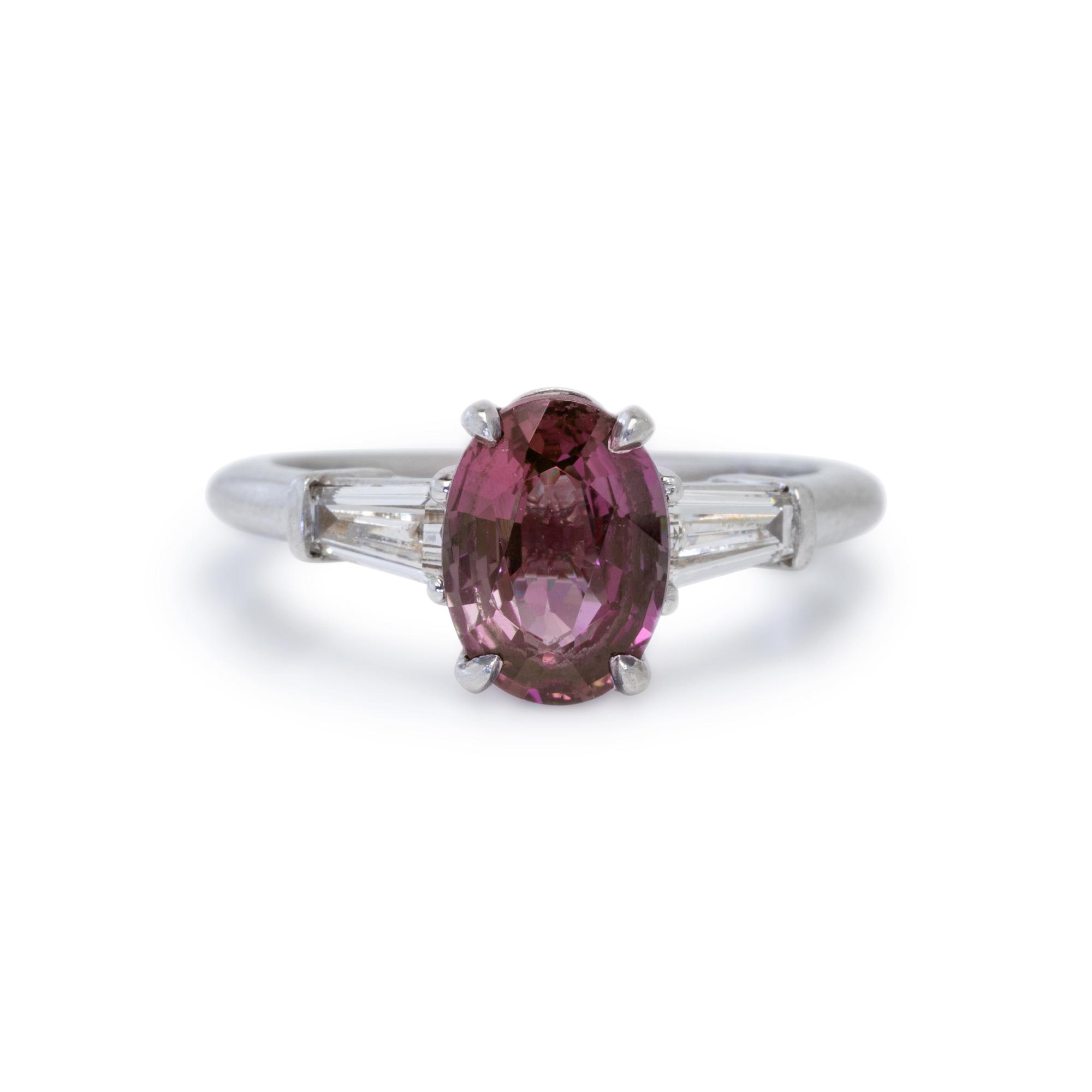 ALEXANDRITE AND DIAMOND RING