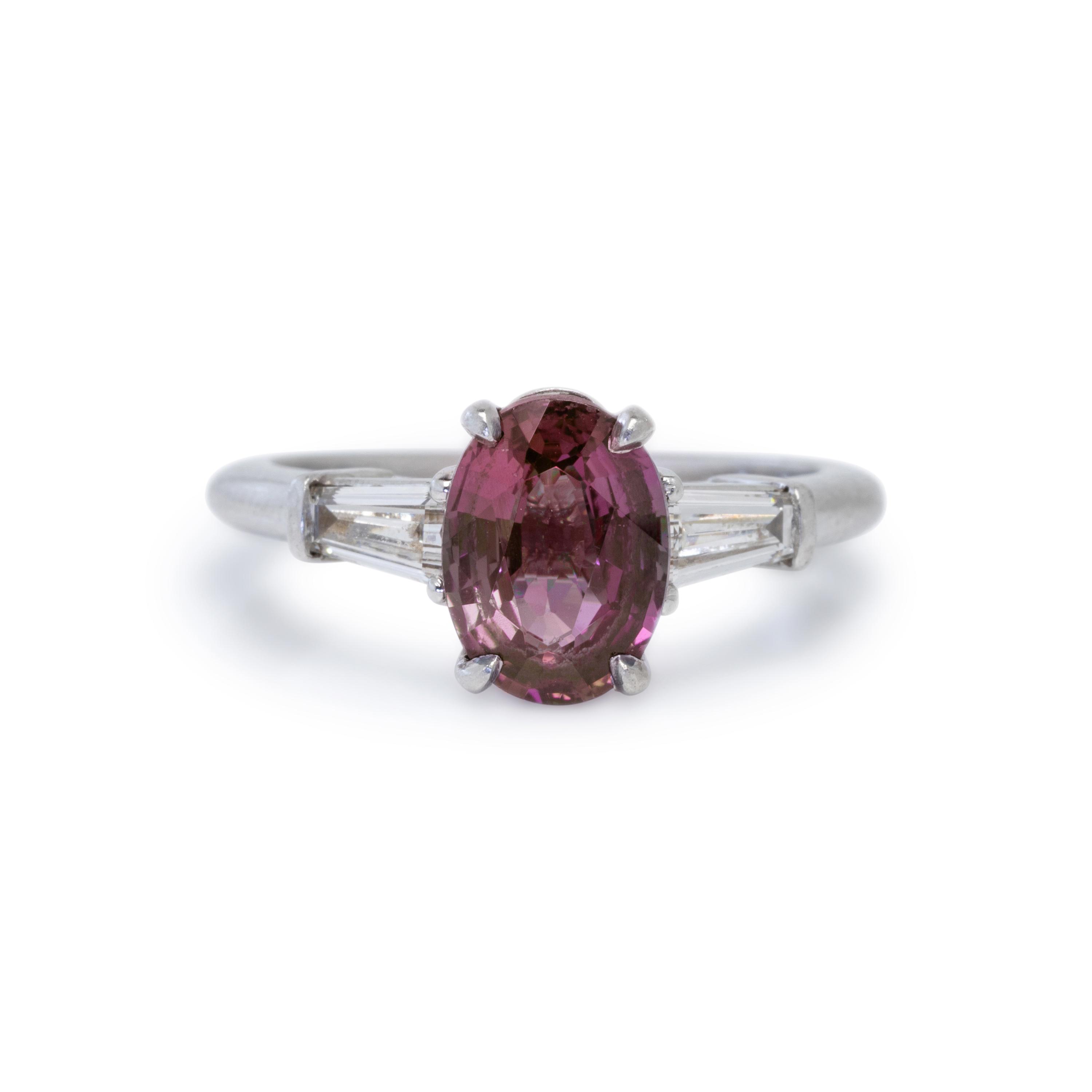 ALEXANDRITE AND DIAMOND RING