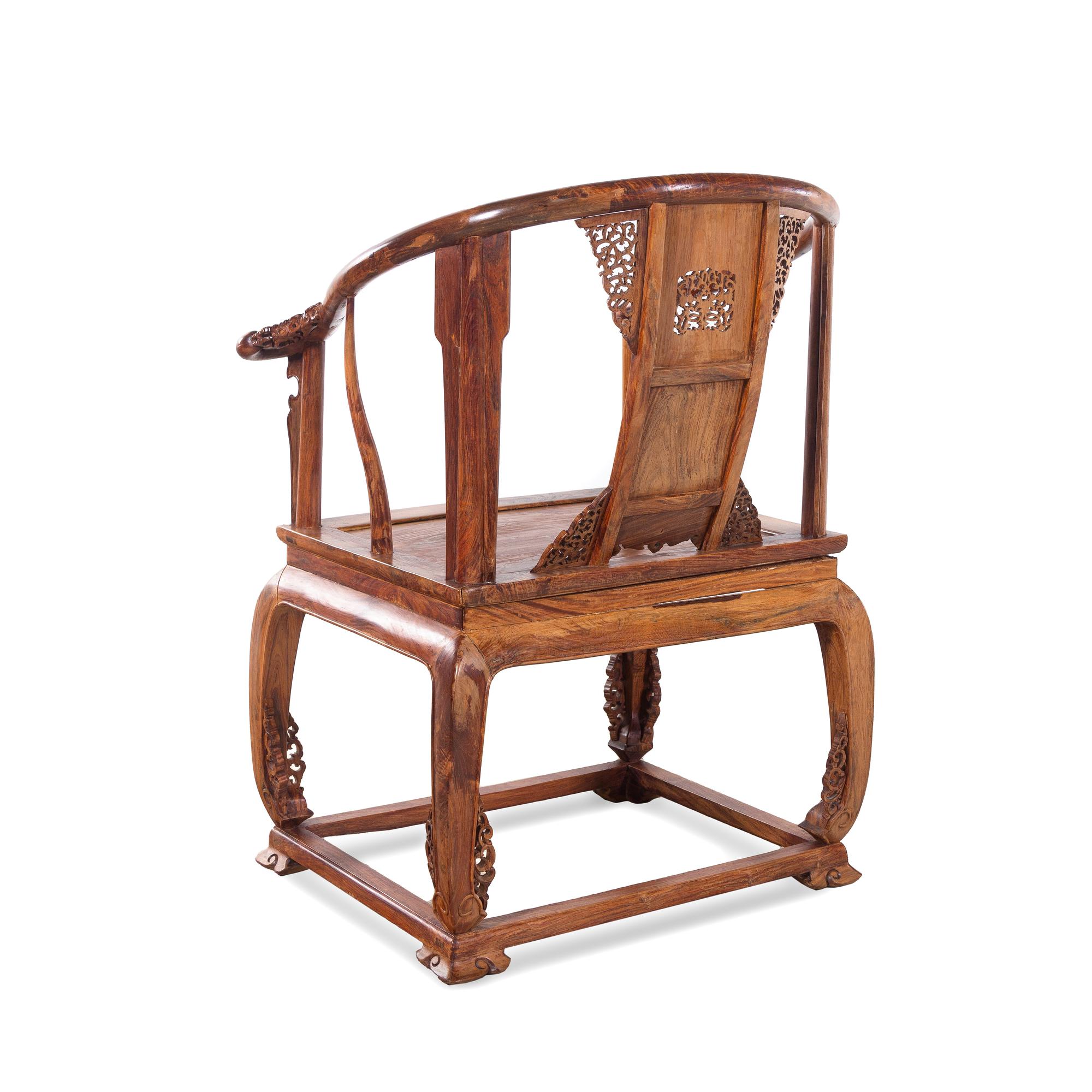 An African Huanghuali Horseshoe-Back Armchair, Quanyi