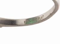 A Platinum and Opal Ring