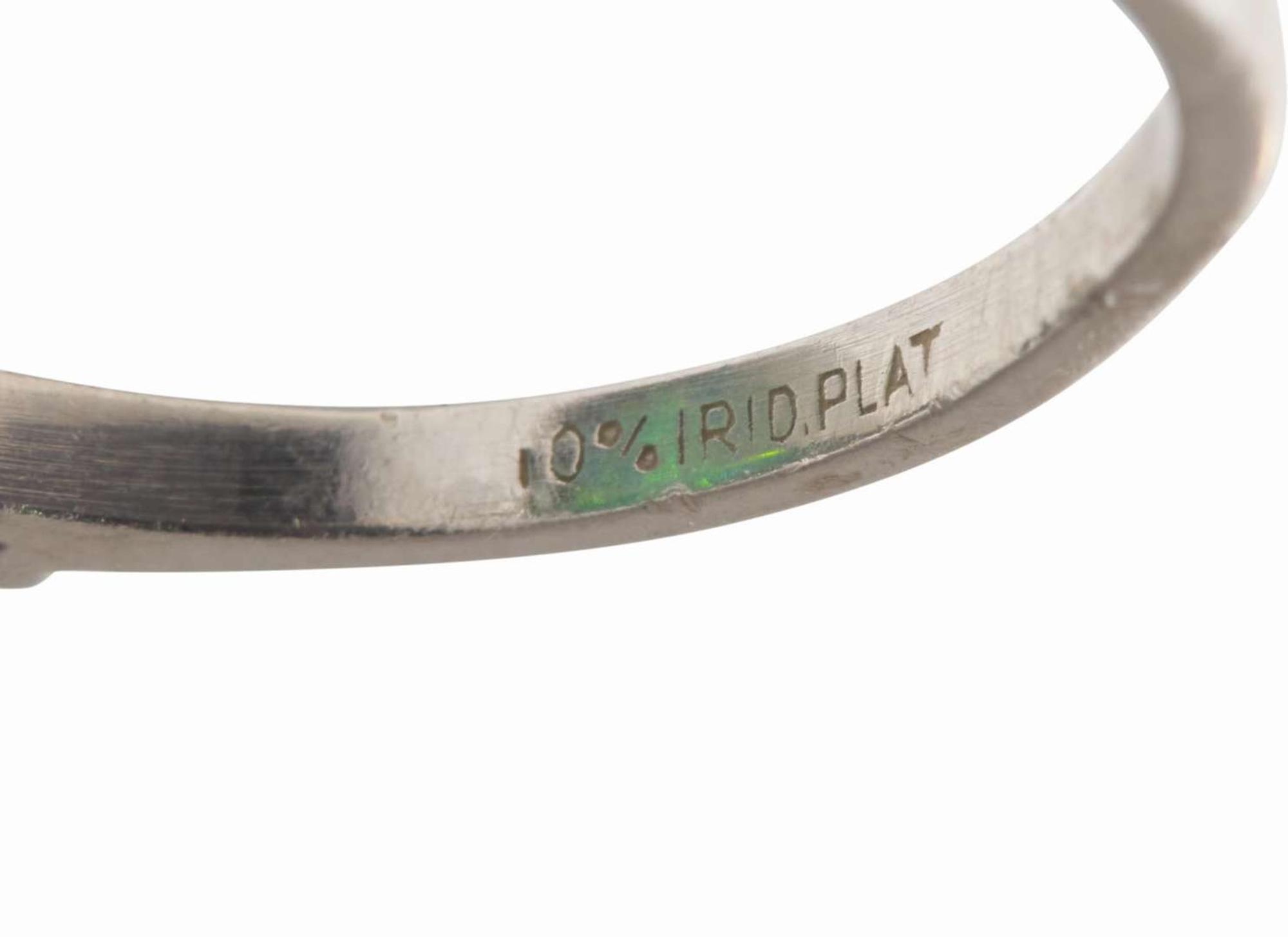 A Platinum and Opal Ring