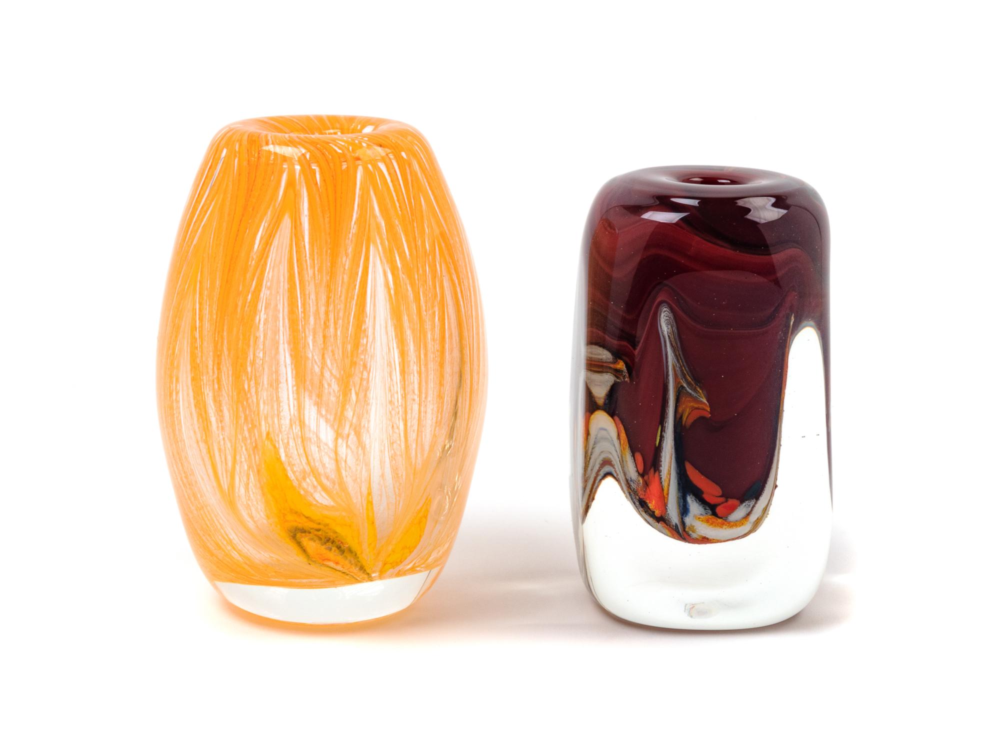 Two Paperweight Vases