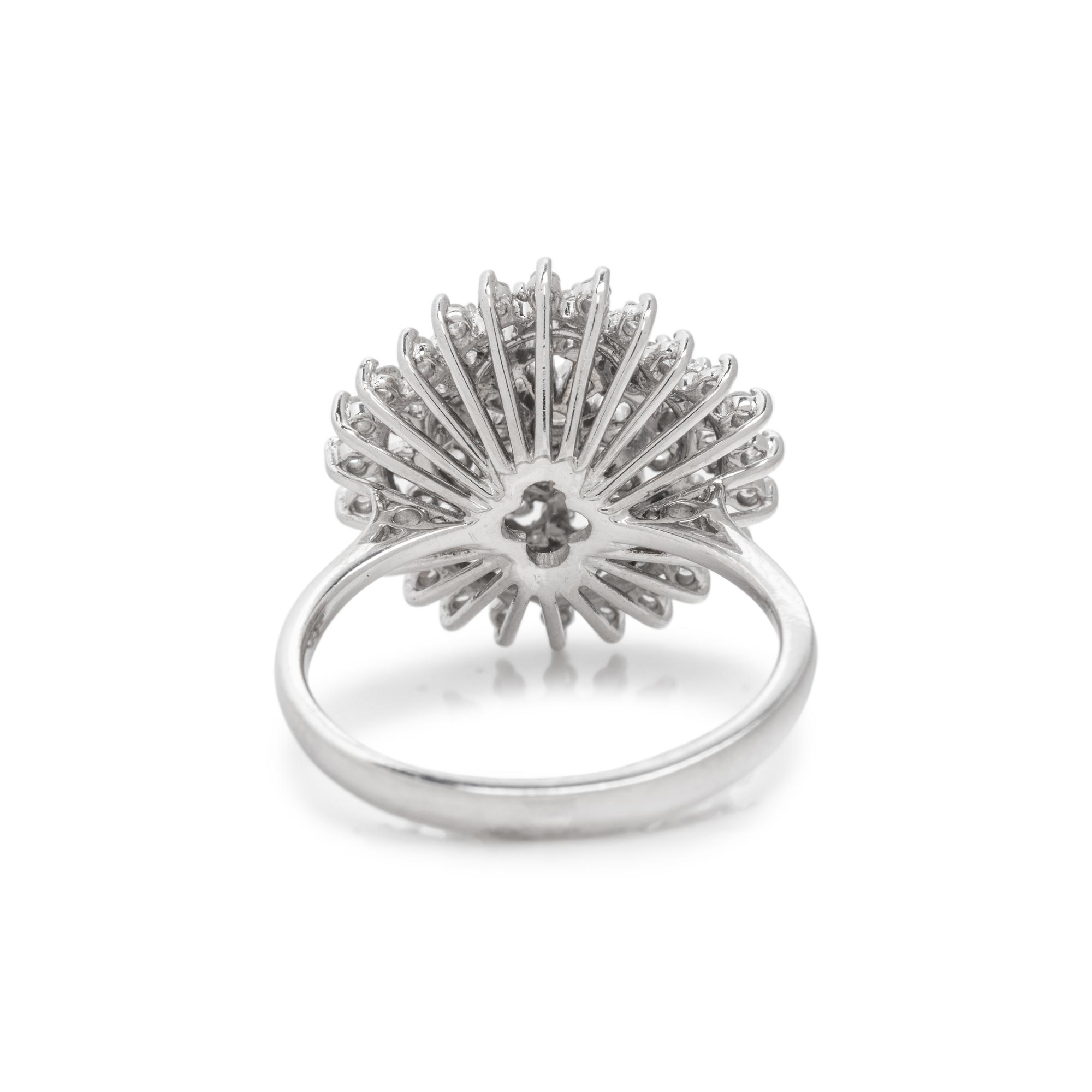 WHITE GOLD AND DIAMOND COCKTAIL RING