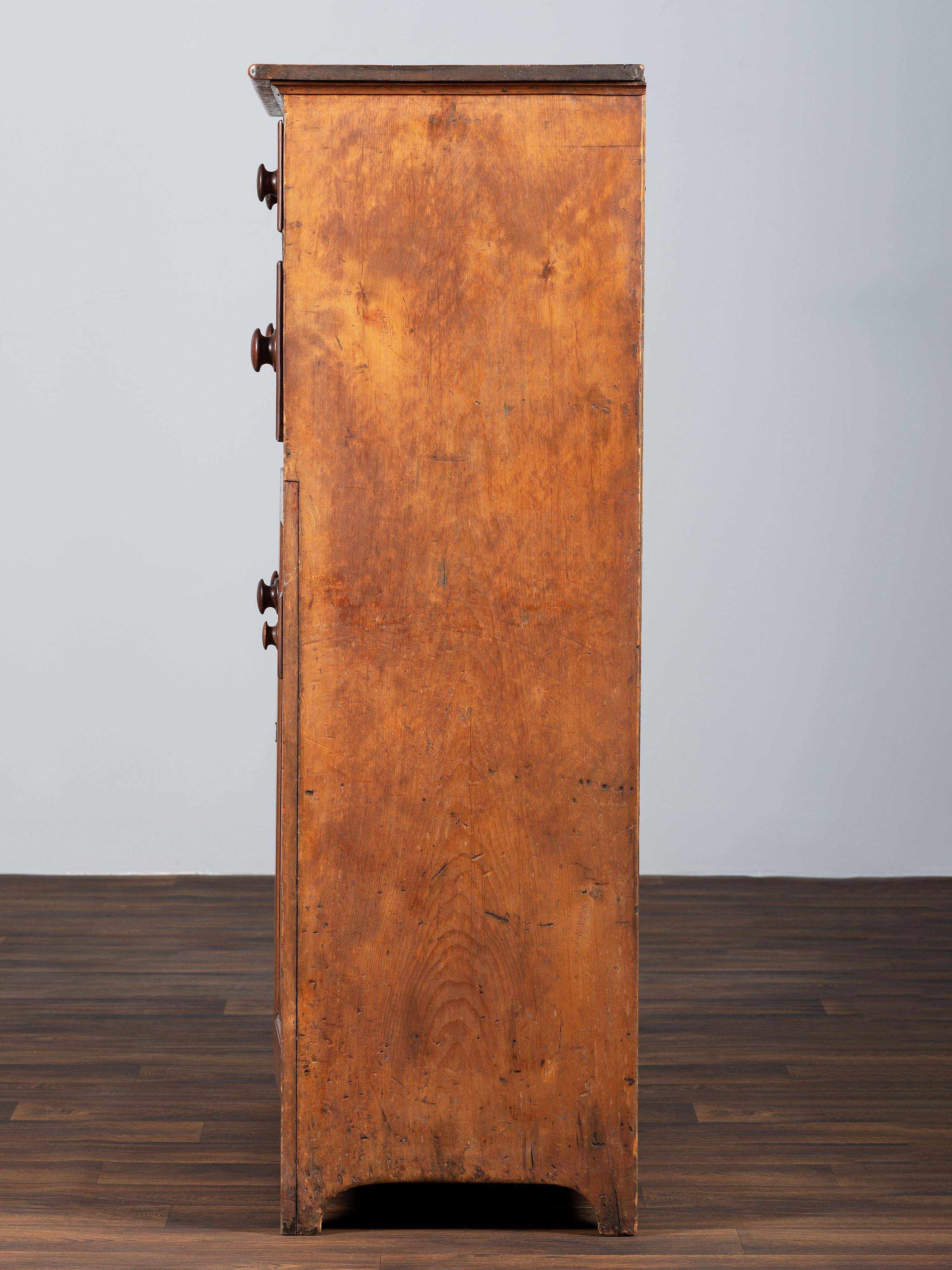 A Shaker Cherry and Pine Work Cabinet