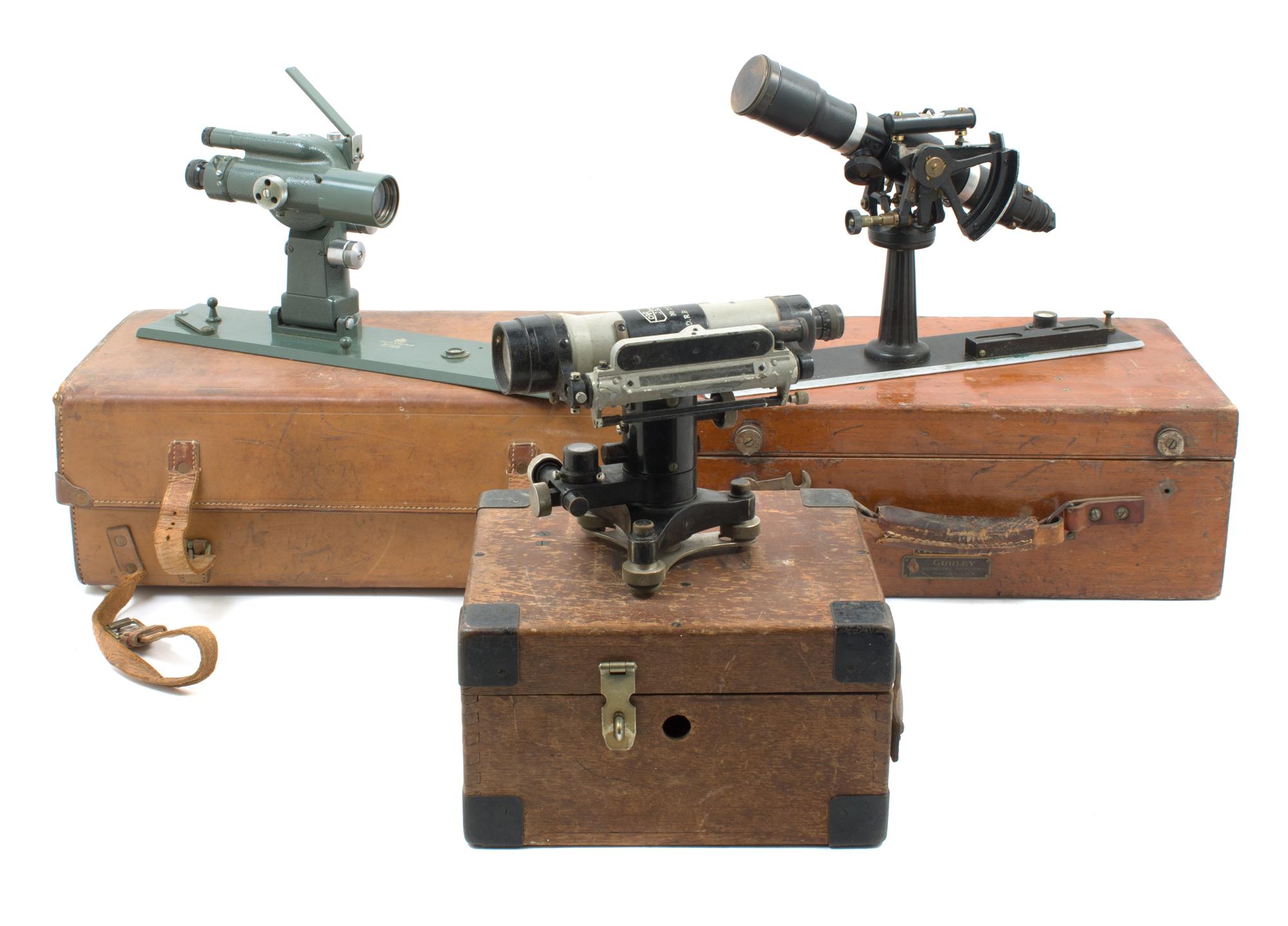 A Group of Three Surveyor's Levels Length of longest base 15 inches. — 20TH CENTURY