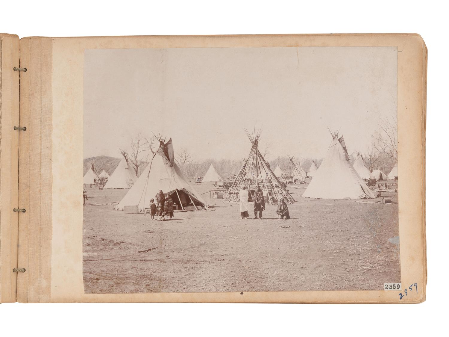 [NATIVE AMERICANS]. Collection of photographs documenting the Nez Perce, Comanche, and Kiowa Indians assembled by Alice Cunningham Fletcher, including images by E. Jane Gay, George W. Bretz, and William Irwin.