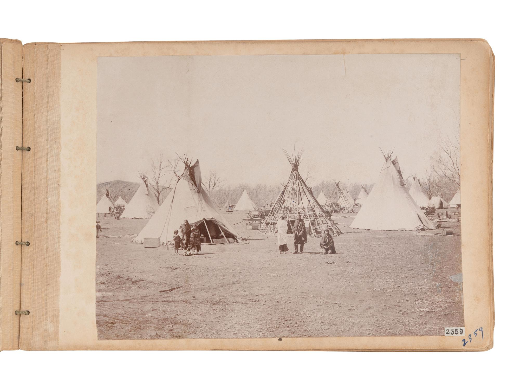 [NATIVE AMERICANS]. Collection of photographs documenting the Nez Perce, Comanche, and Kiowa Indians assembled by Alice Cunningham Fletcher, including images by E. Jane Gay, George W. Bretz, and William Irwin.