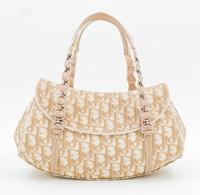 A Christian Dior Monogram Romantique Trotter Bag, 12" x 7" x 4"; Handle drop: 6".