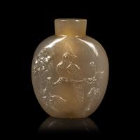 Three Chinese Agate Snuff Bottles, 20th Century 近代 瑪瑙鼻烟壺三支