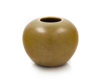 A Small Chinese Teadust Glazed Porcelain Jar Diameter 2 1/4 inches. — QING DYNASTY (1644-1911)