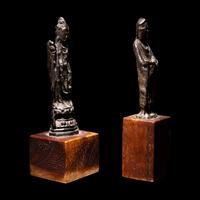 Two Chinese Bronze Figures of Guanyin