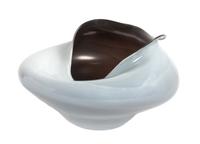 A Studio Glass Bowl Height 6 3/4 x width 13 inches.