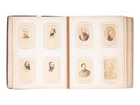 [EARLY PHOTOGRAPHY] CDV album cont. approx. 185 photographs of American and European personalities.