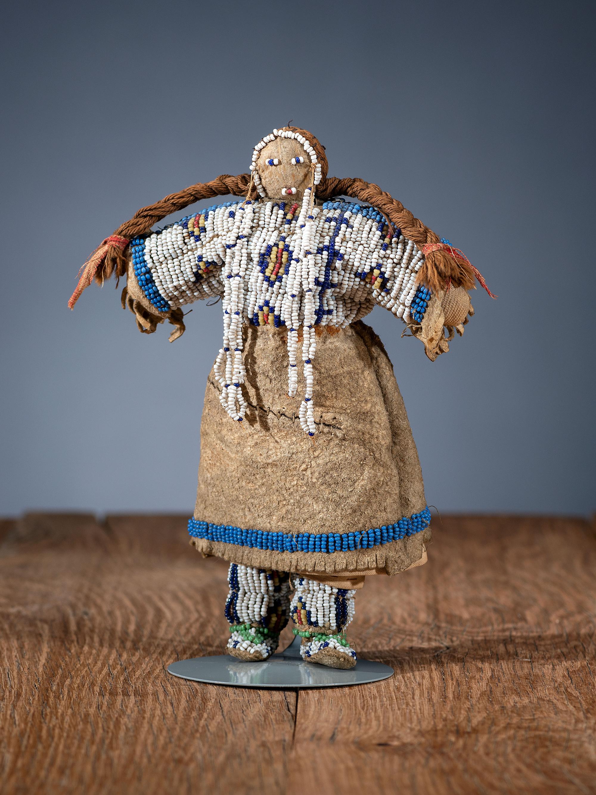 Sioux Beaded Hide Doll