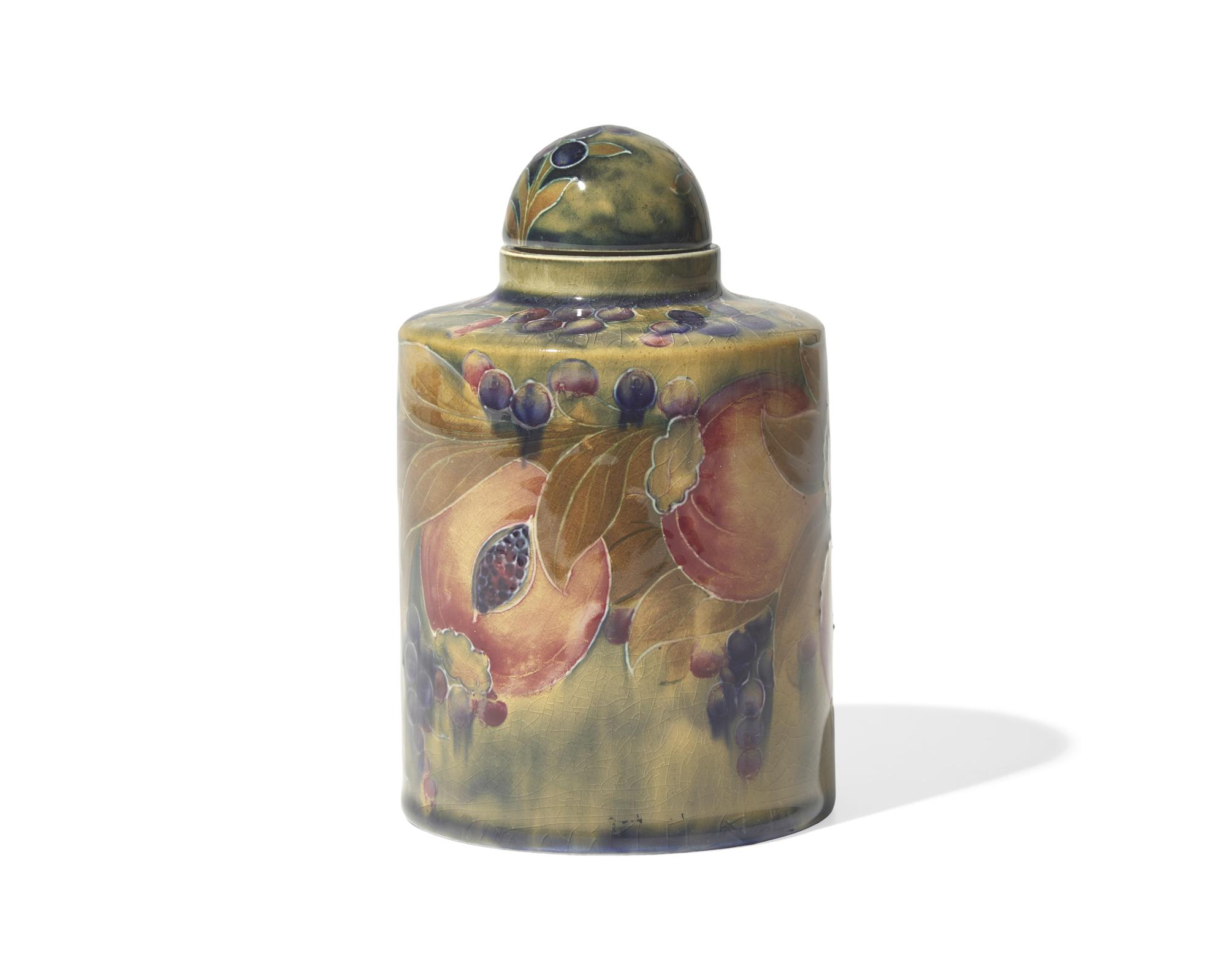 A Moorcroft Pottery 'Pomegranate' Tea Cannister and Cover