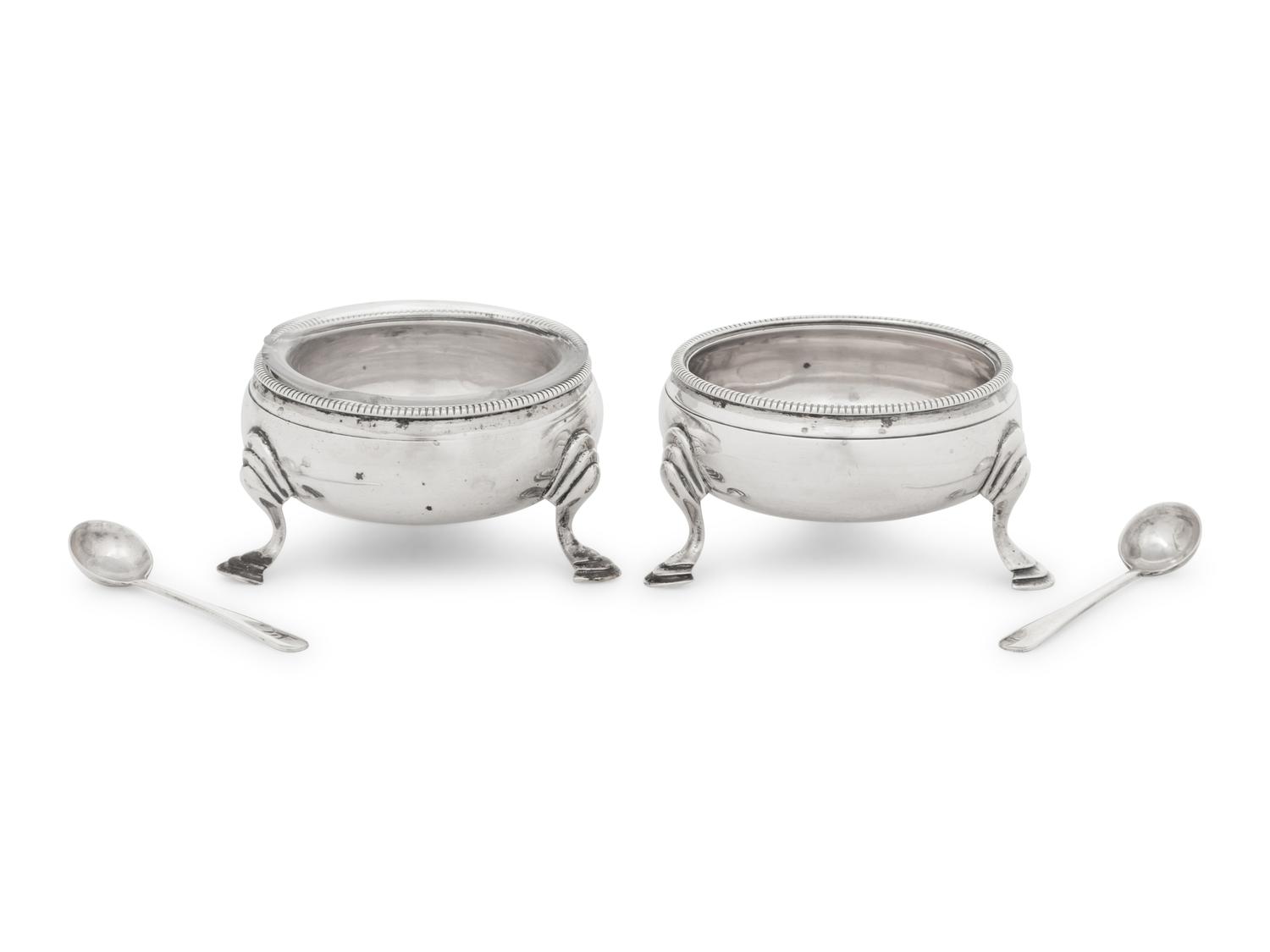 A Pair of George III Silver Salts