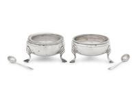 A Pair of George III Silver Salts