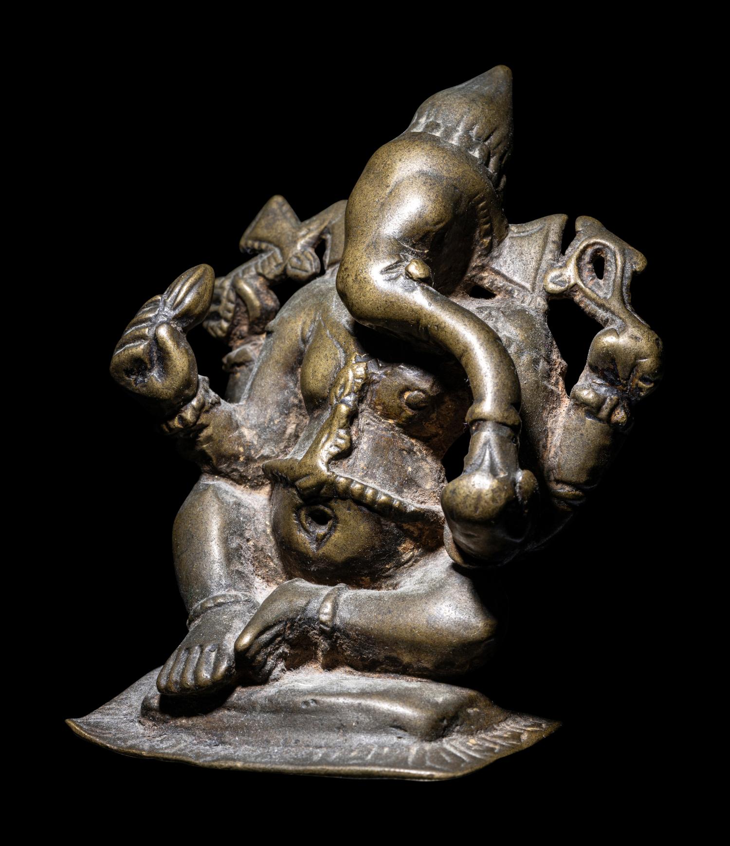 An Indian Bronze Figure of Ganesha