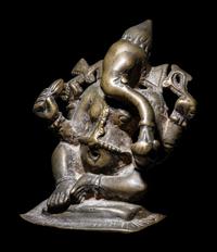 An Indian Bronze Figure of Ganesha