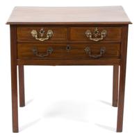 A George III Style Mahogany Low Boy Height 30 x width 30 1/2 x depth 21 inches. — 19TH CENTURY