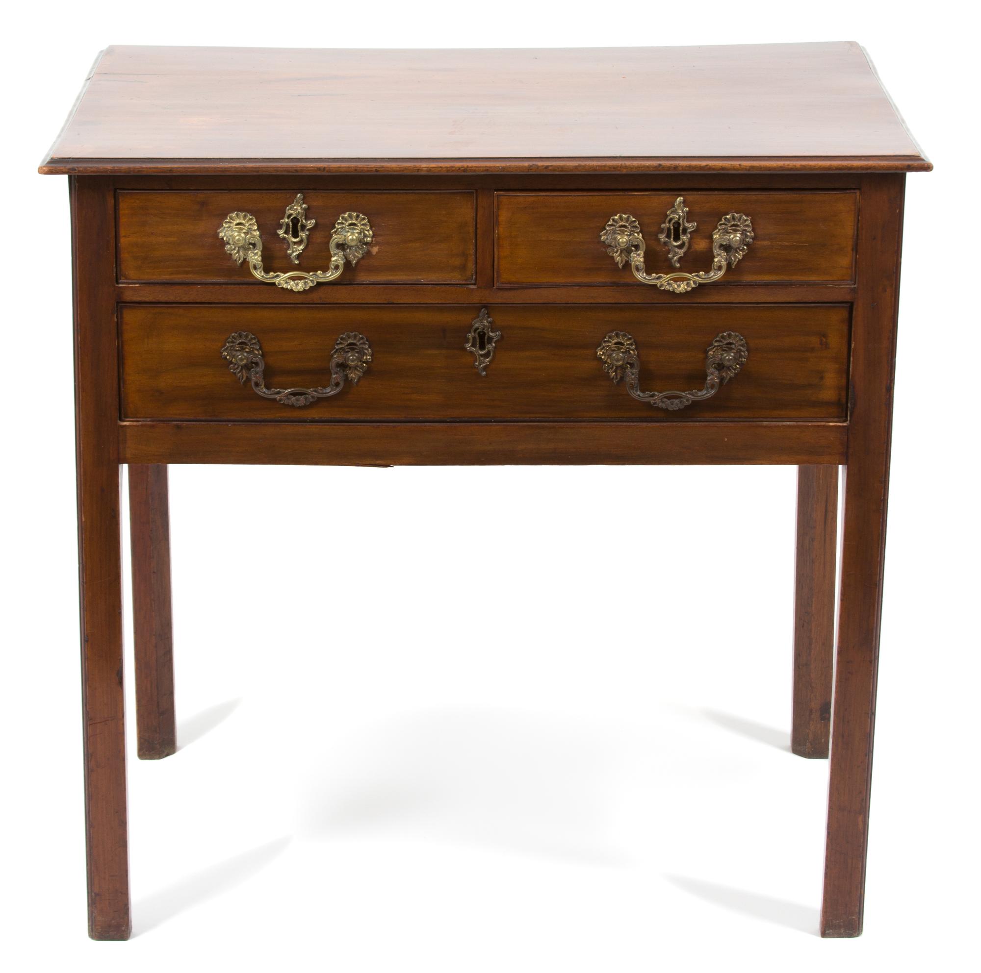 A George III Style Mahogany Low Boy Height 30 x width 30 1/2 x depth 21 inches. — 19TH CENTURY