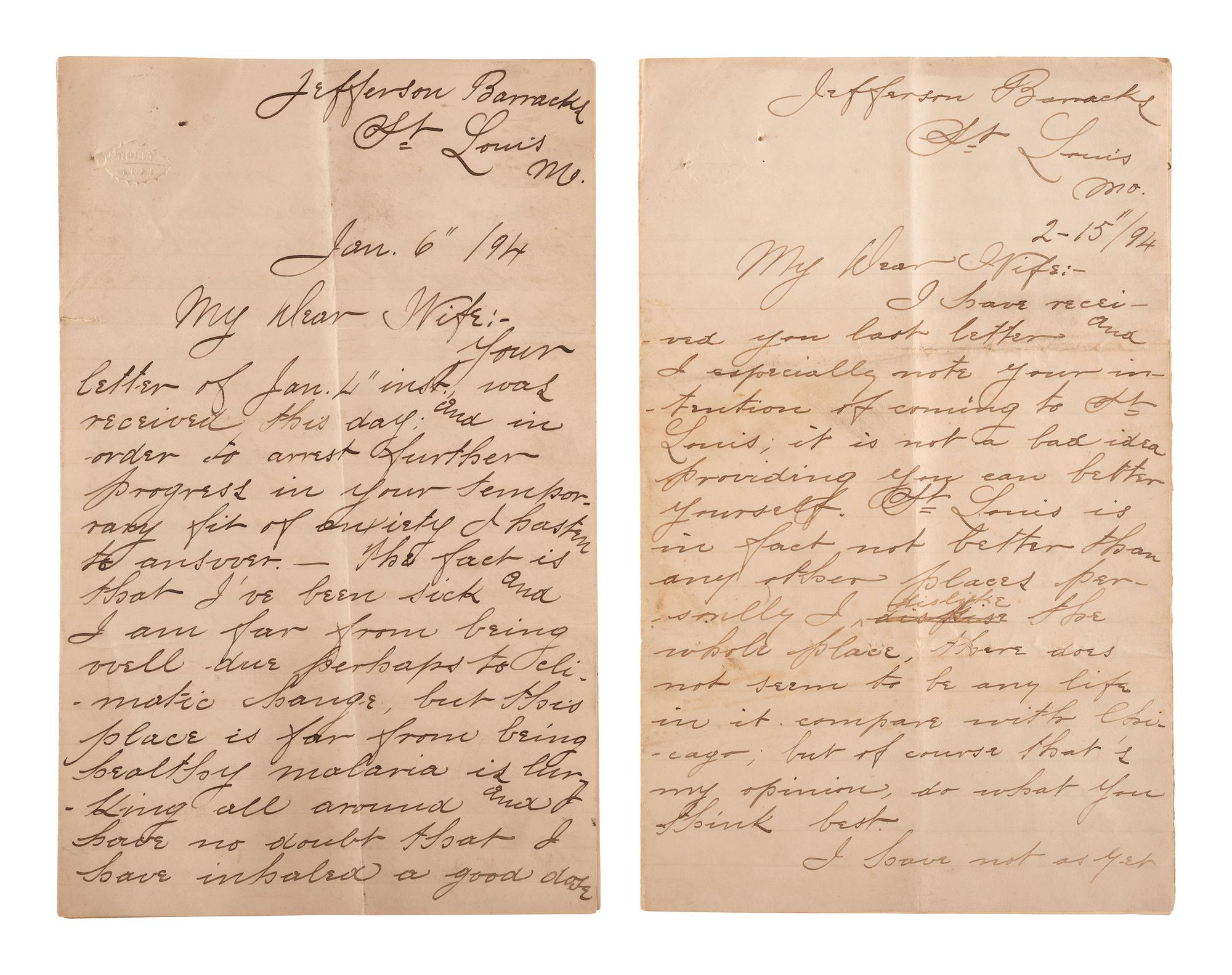 [MISSOURI] -- [MISSOURI TERRITORY]. Ephemera related to early Missouri settlement and history, including a grand jury indictment for cheating with a "gambling device" adapted for playing cards.