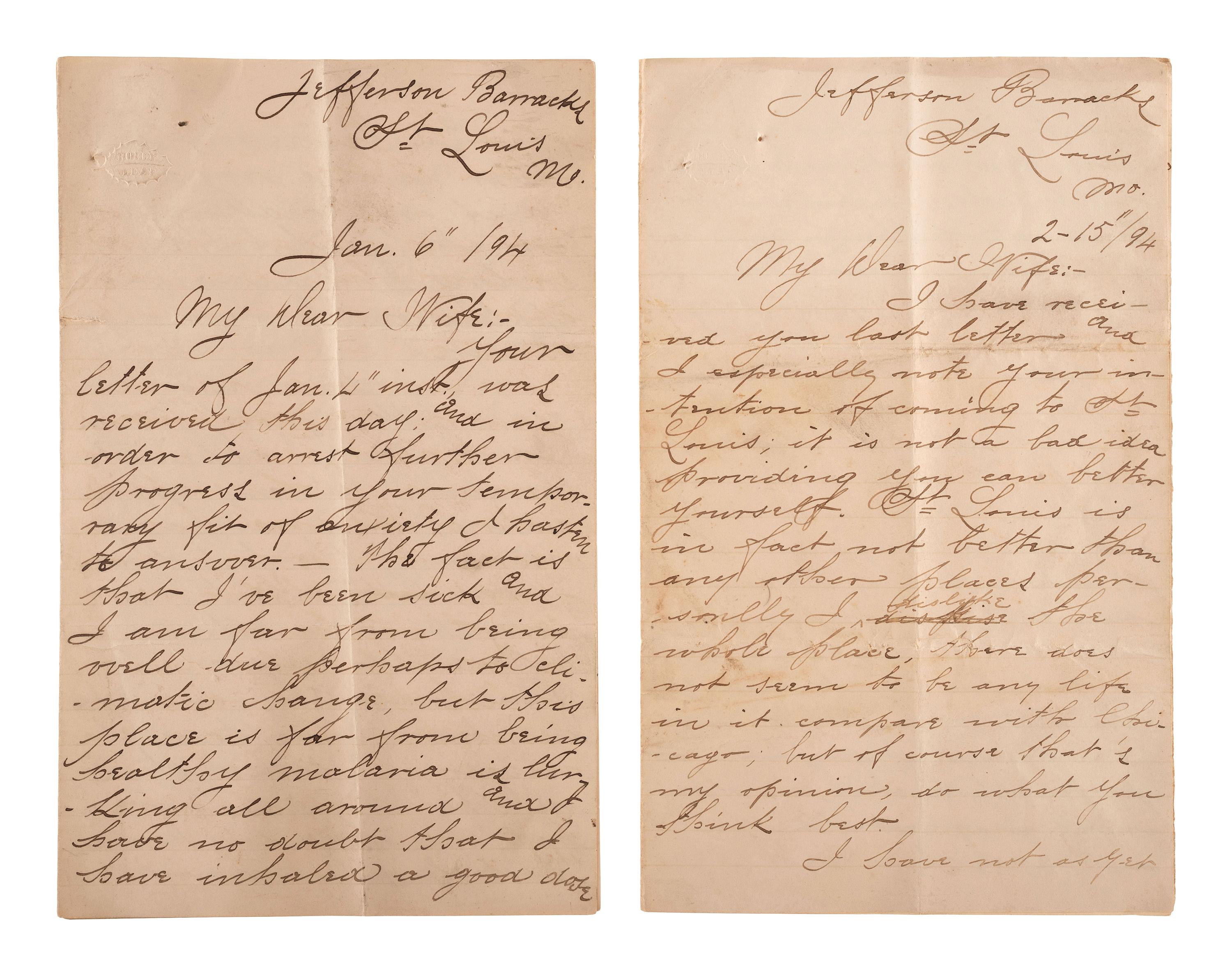 [MISSOURI] -- [MISSOURI TERRITORY]. Ephemera related to early Missouri settlement and history, including a grand jury indictment for cheating with a "gambling device" adapted for playing cards.