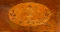 A George III Satinwood Inlaid Figured Mahogany Serpentine-Front Sideboard