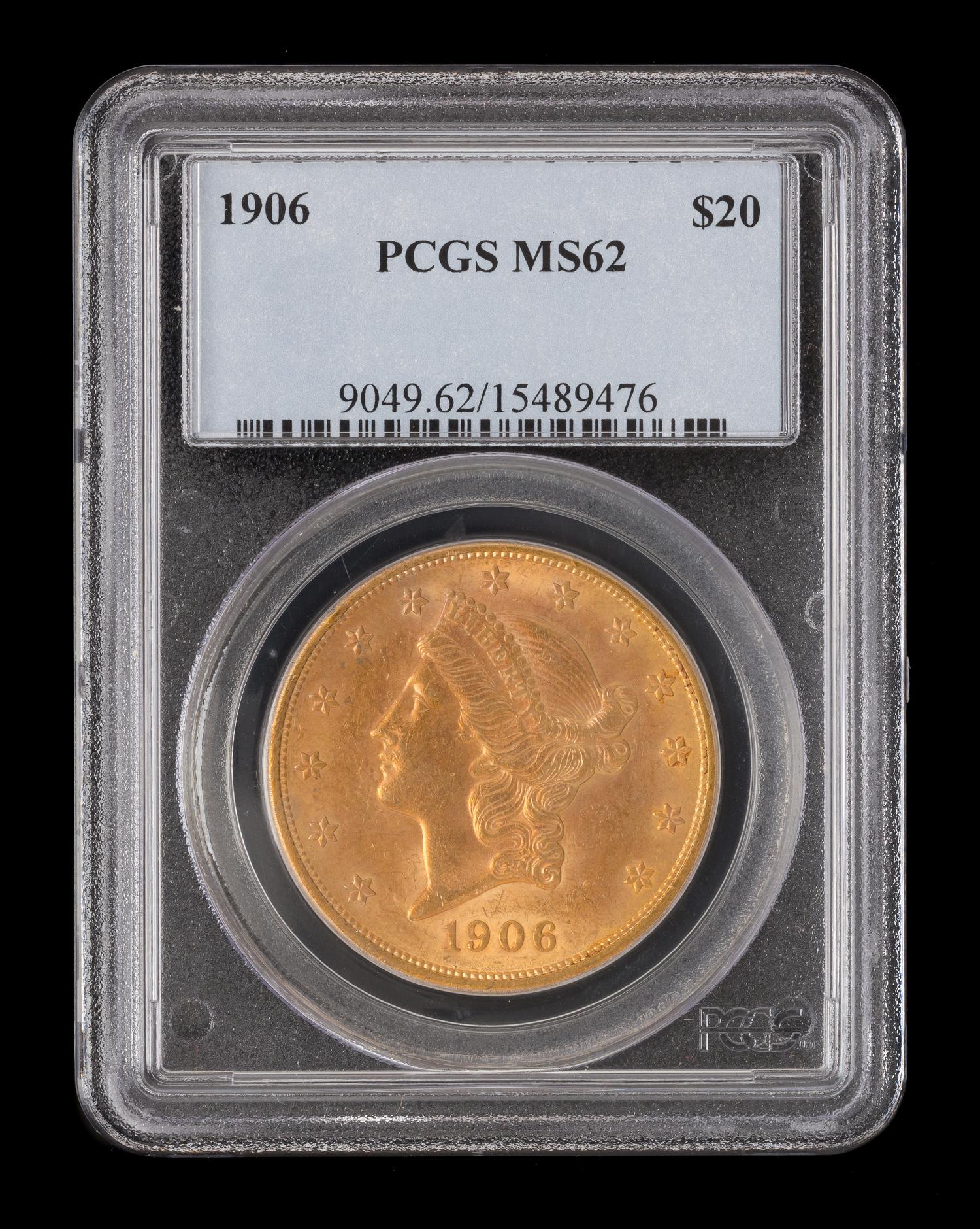 A United States 1906 Liberty Head $20 Gold Coin