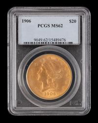 A United States 1906 Liberty Head $20 Gold Coin