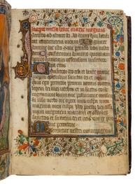 MASTERS OF THE GOLD SCROLLS (active Bruges, c. 1415-1450) Book of Hours, Use of Rome, in Latin and French, illuminated manuscript on parchment [Southern Netherlands, probably Bruges, c. 1420–1430]