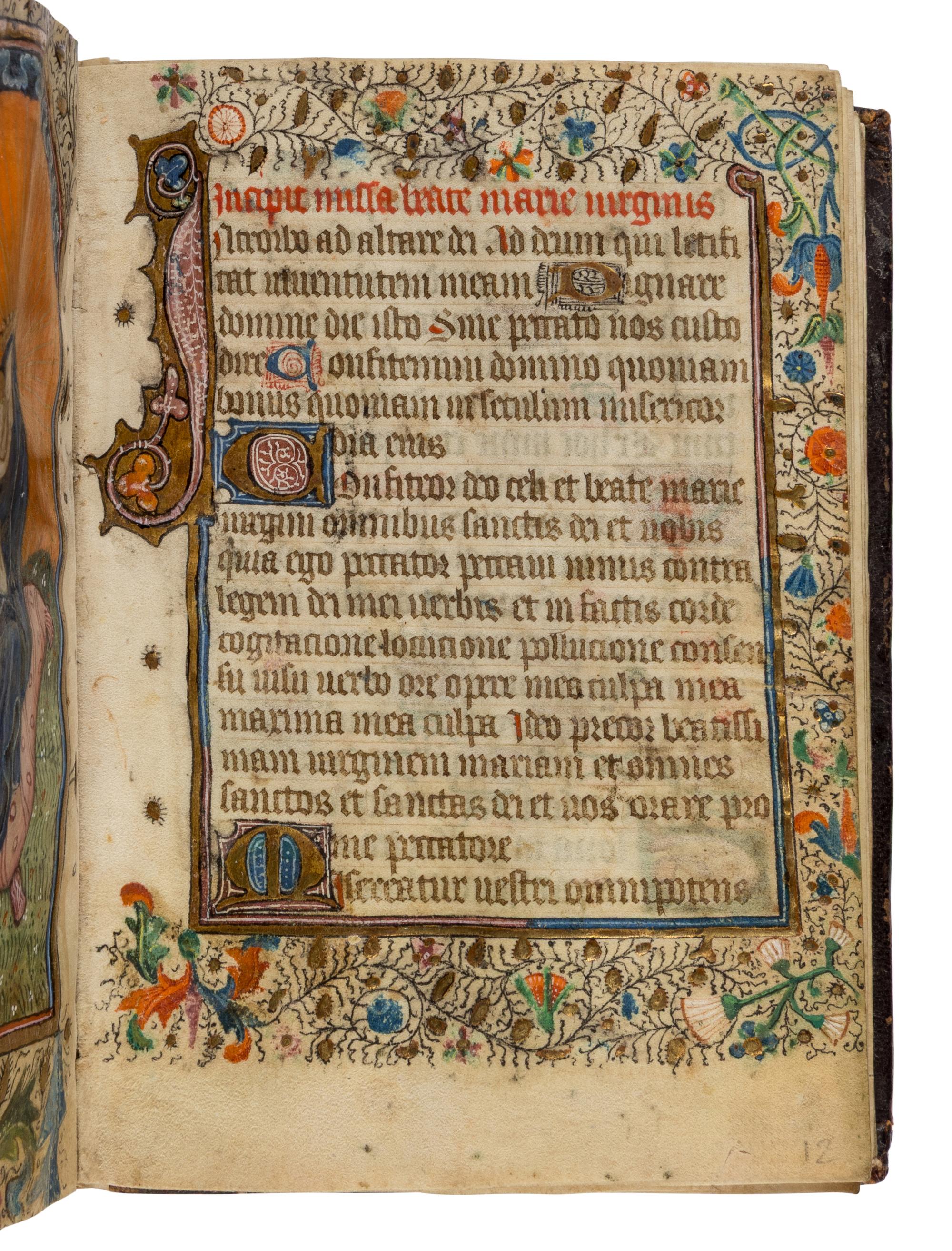 MASTERS OF THE GOLD SCROLLS (active Bruges, c. 1415-1450) Book of Hours, Use of Rome, in Latin and French, illuminated manuscript on parchment [Southern Netherlands, probably Bruges, c. 1420–1430]