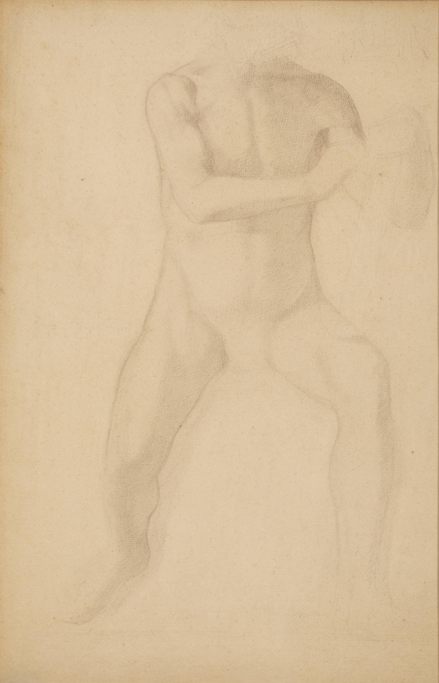 Edgar Degas (French, 1834-1917) — Étude d'Homme Assis , 1858