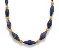 A Sumerian Lapis Lazuli and Gold Bead Necklace