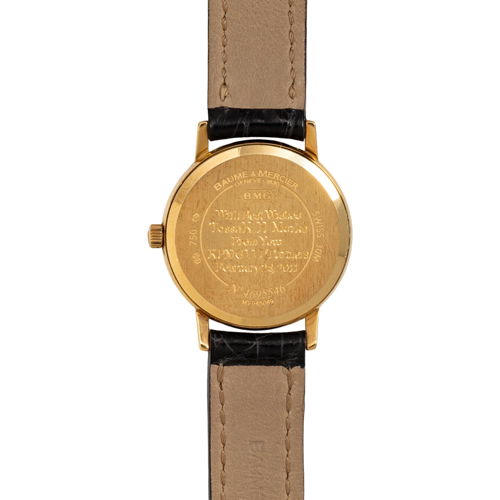 BAUME & MERCIER, 18K YELLOW GOLD WATCH