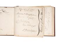 [POLITICS]. Autograph book with signatures from the James Buchanan administration, including: