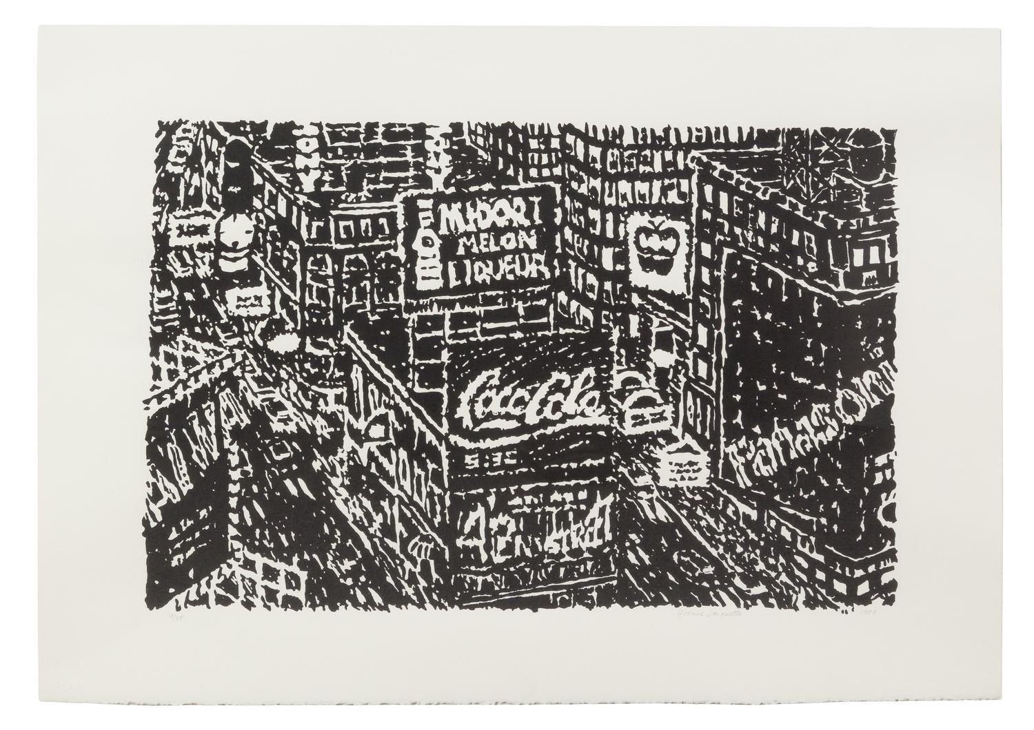 Yvonne Jacquette, (American, b. 1934), Times Square, 1987