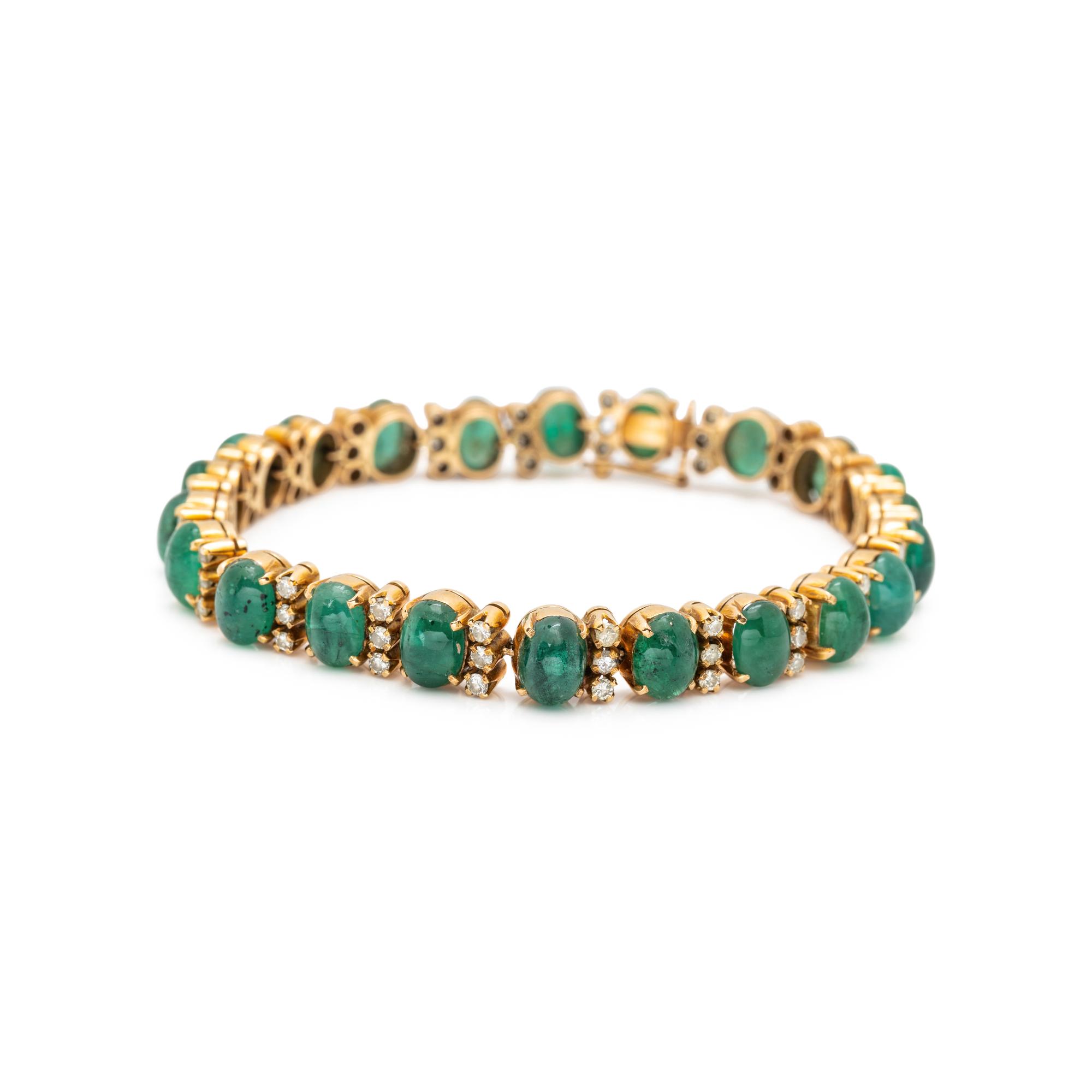 EMERALD AND DIAMOND BRACELET