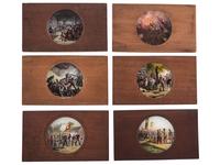 [CIVIL WAR - MAGIC LANTERN SLIDES]. A collection of magic lantern slides depicting enslaved people, Civil War battles, and caricatures, including:
