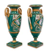 A Pair of Paris Porcelain Urns