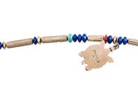 14K Gold Turtle Locket Necklace with Inlay